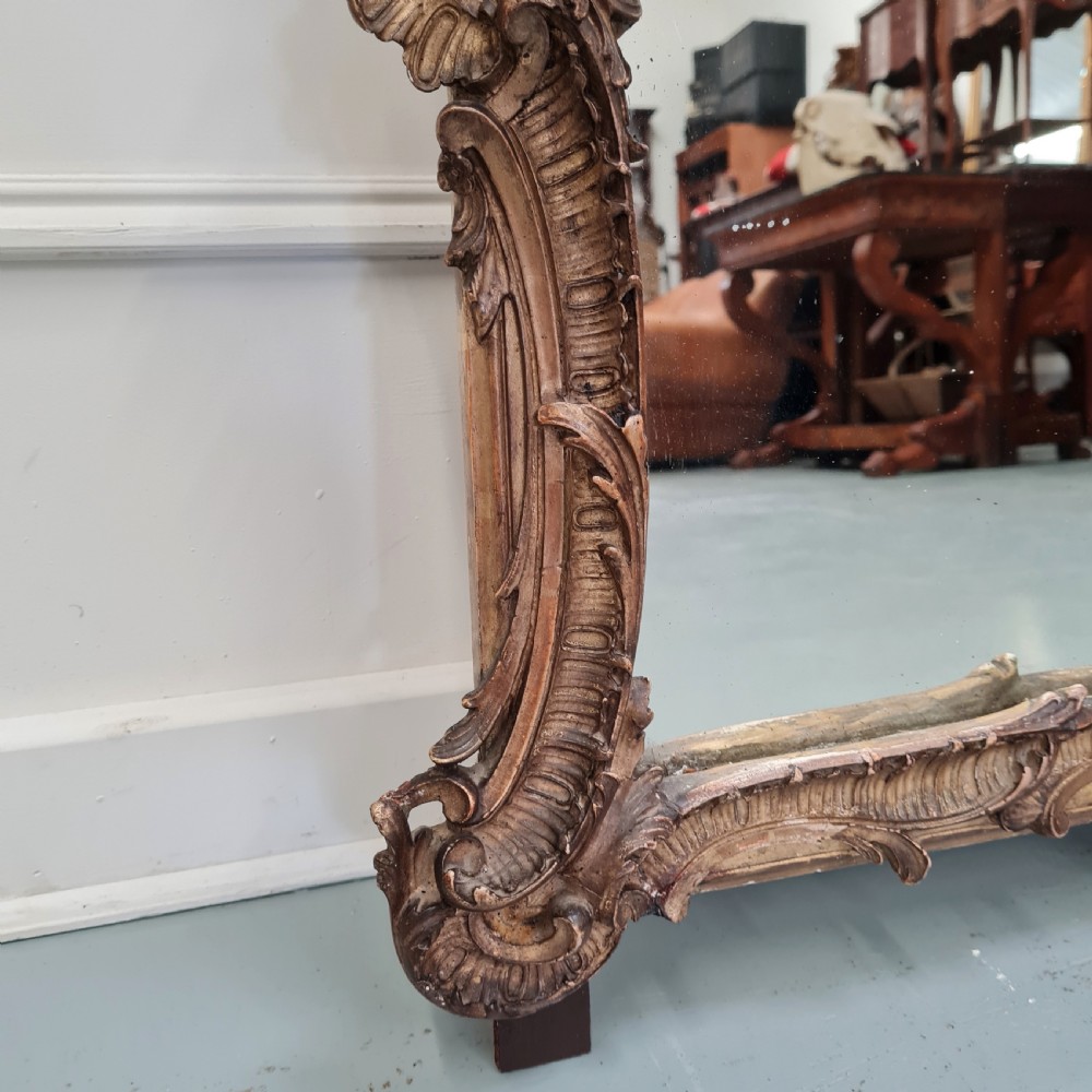 Antique French Gilded Rococo Mirror C1850 View V