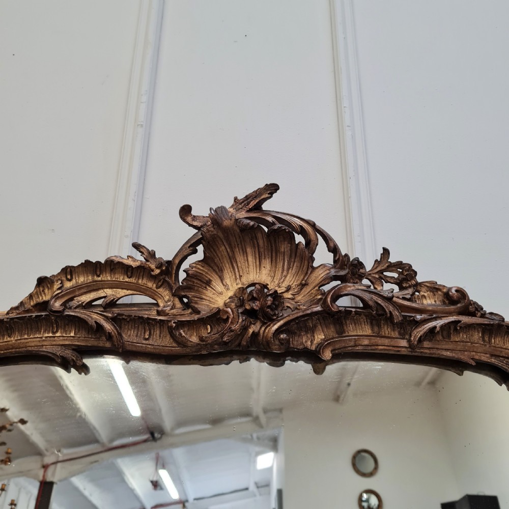 Antique French Gilded Rococo Mirror C1850 View VI