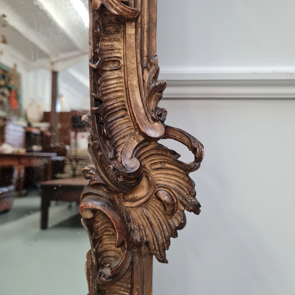 Antique French Gilded Rococo Mirror C1850 View VIII