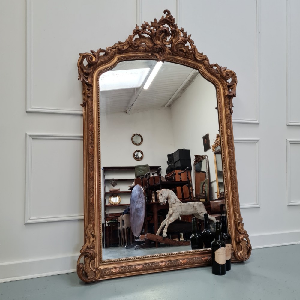Antique French Gilded Mirror C1860 View VII
