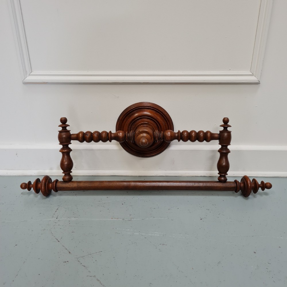 Antique Wooden French Towel Rail