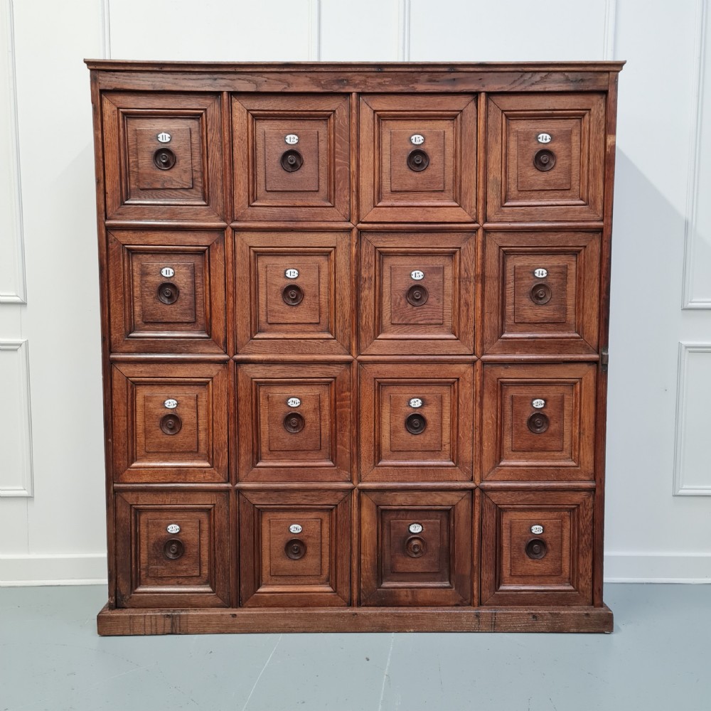 Amazing Set of Oak French Lockers c1880