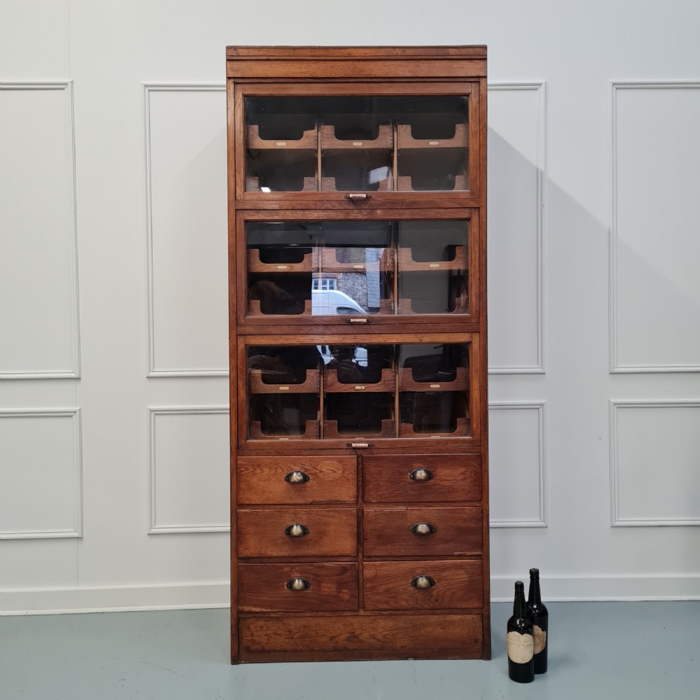 Vintage Haberdashery Oak Shop Cabinet c1930 View II