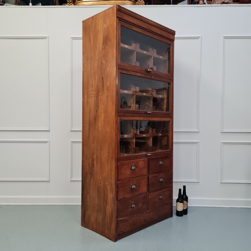 Vintage Haberdashery Oak Shop Cabinet c1930 View III