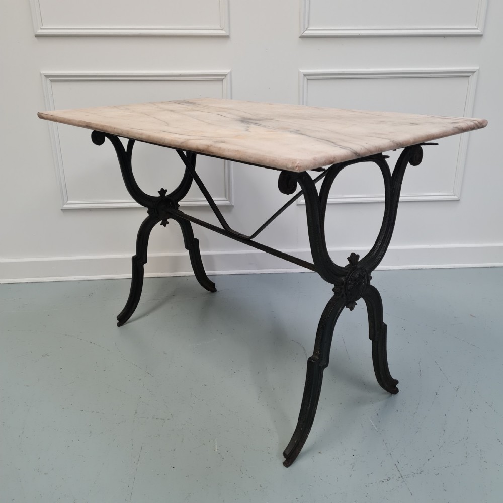 Antique French Cast Iron Bistro Table C1870