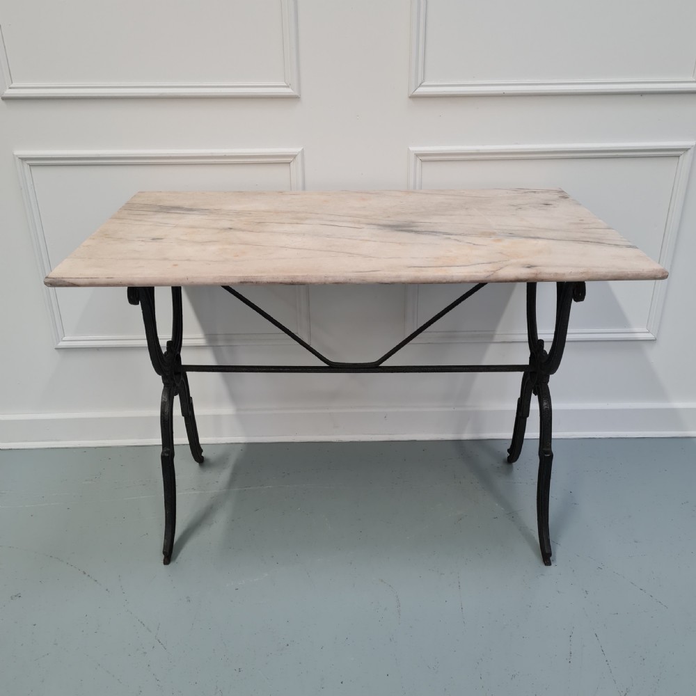 Antique French Cast Iron Bistro Table C1870 View II