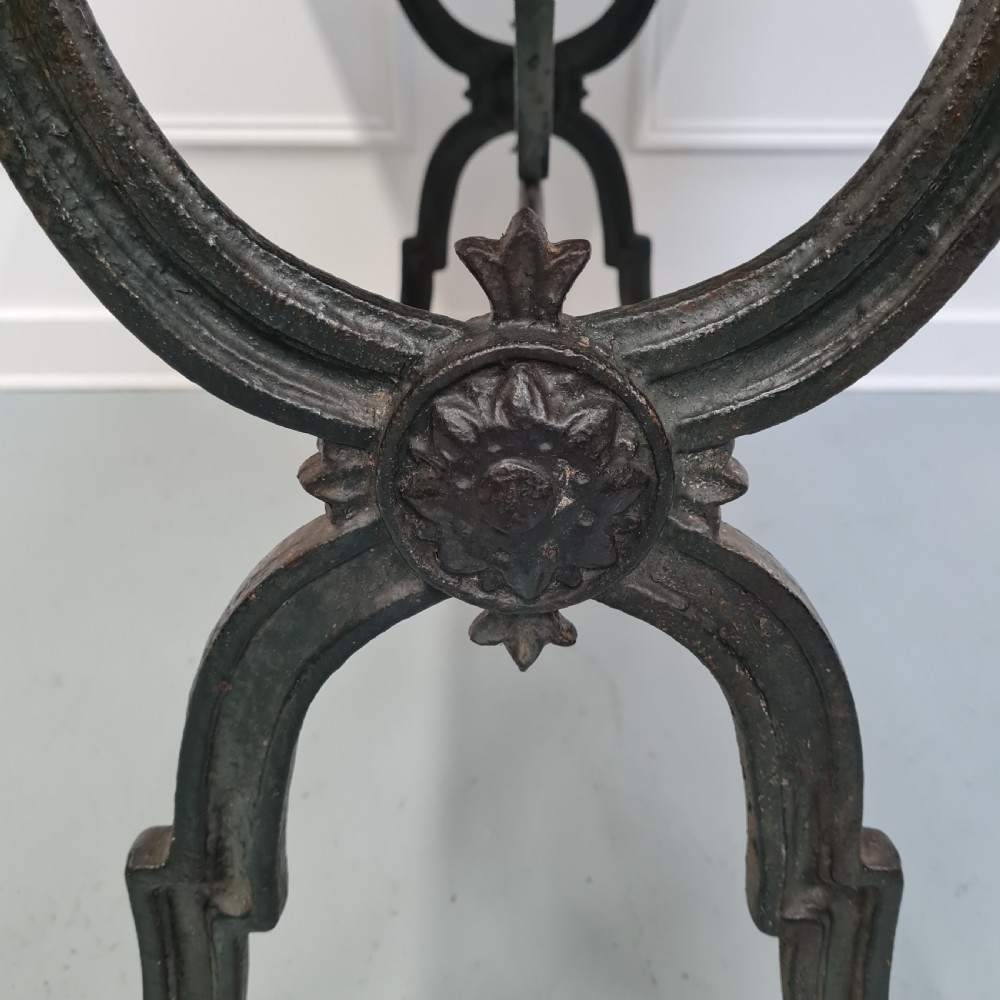 Antique French Cast Iron Bistro Table C1870 View IV