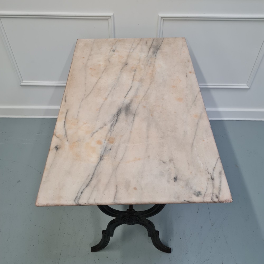 Antique French Cast Iron Bistro Table C1870 View VI