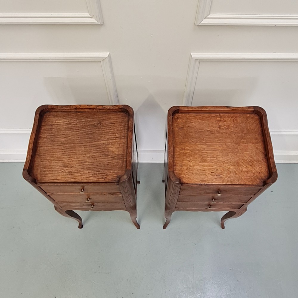 Pair of French Oak Side Tables C1930 View III