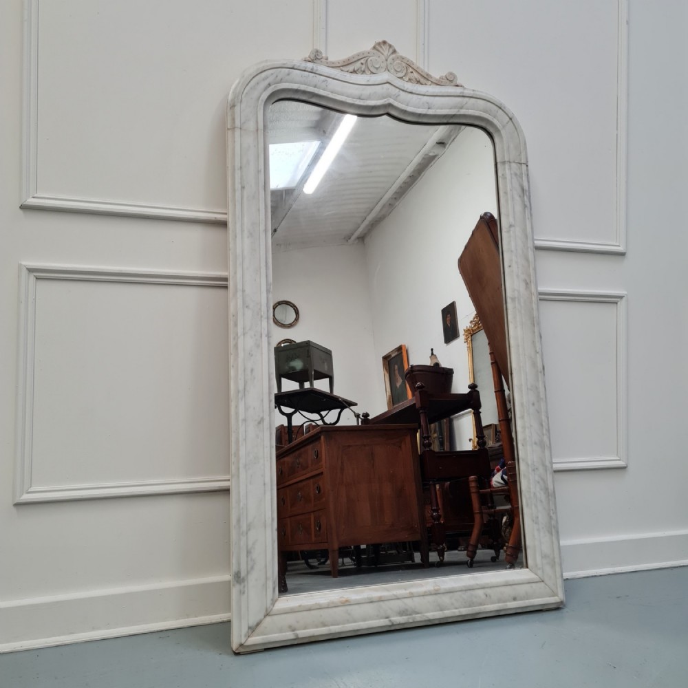 Rare Antique French Marble Mirror c 1870