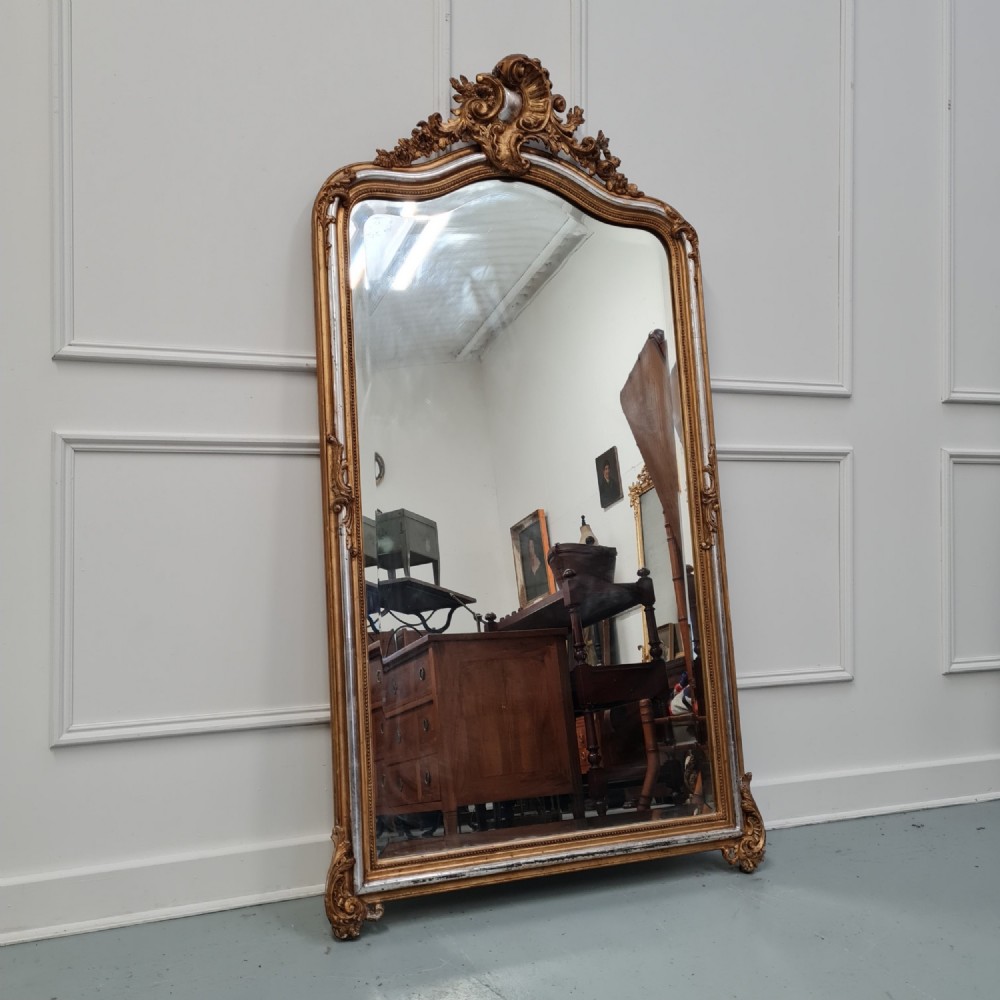 Antique Gilded French Rococo Mirror C1890