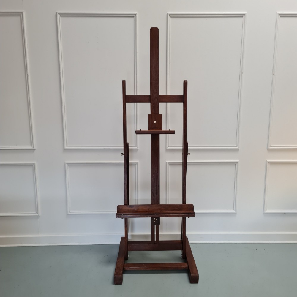 French Artist's Solid Oak Easel c1930