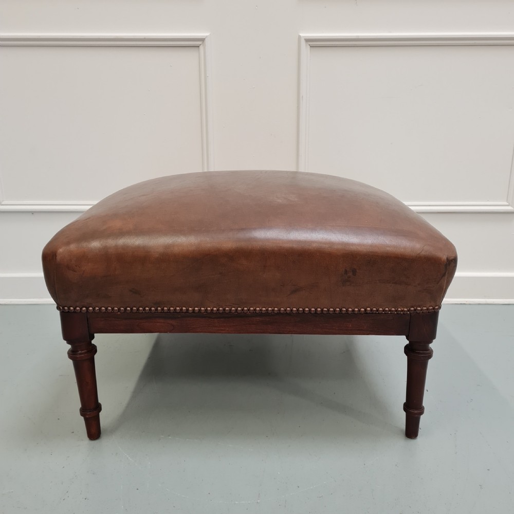 Antique Large French Footstool C1900 View II