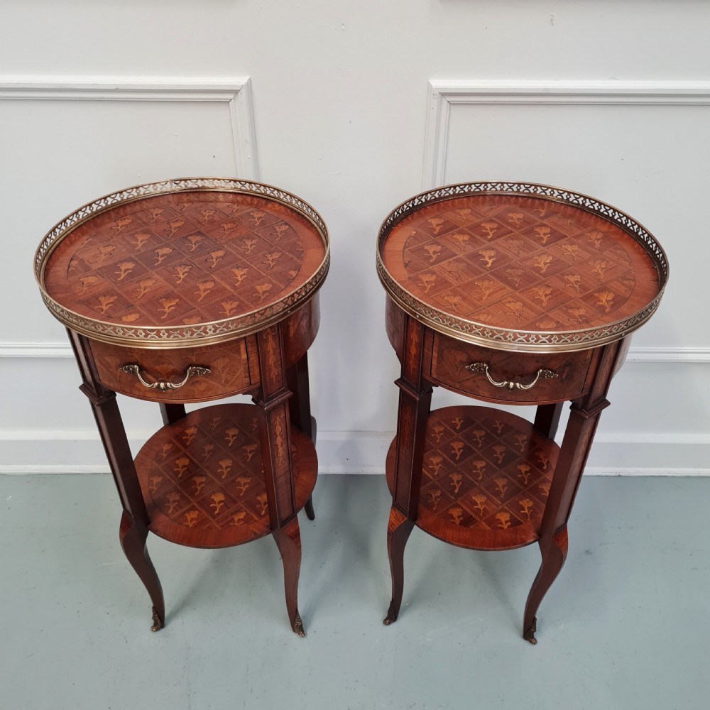 Sweet Pair of Antique French Bedsides C1920 View II