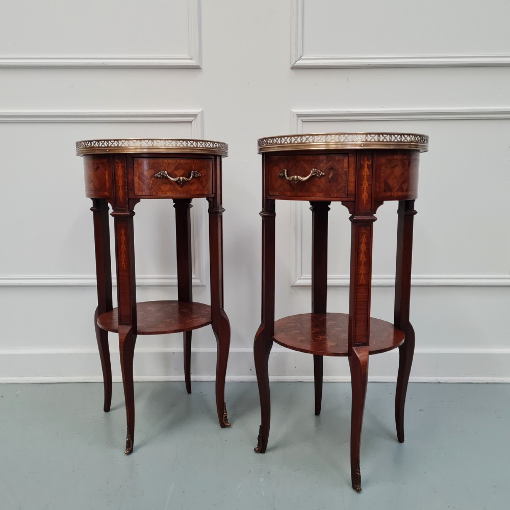 Sweet Pair of Antique French Bedsides C1920 View III