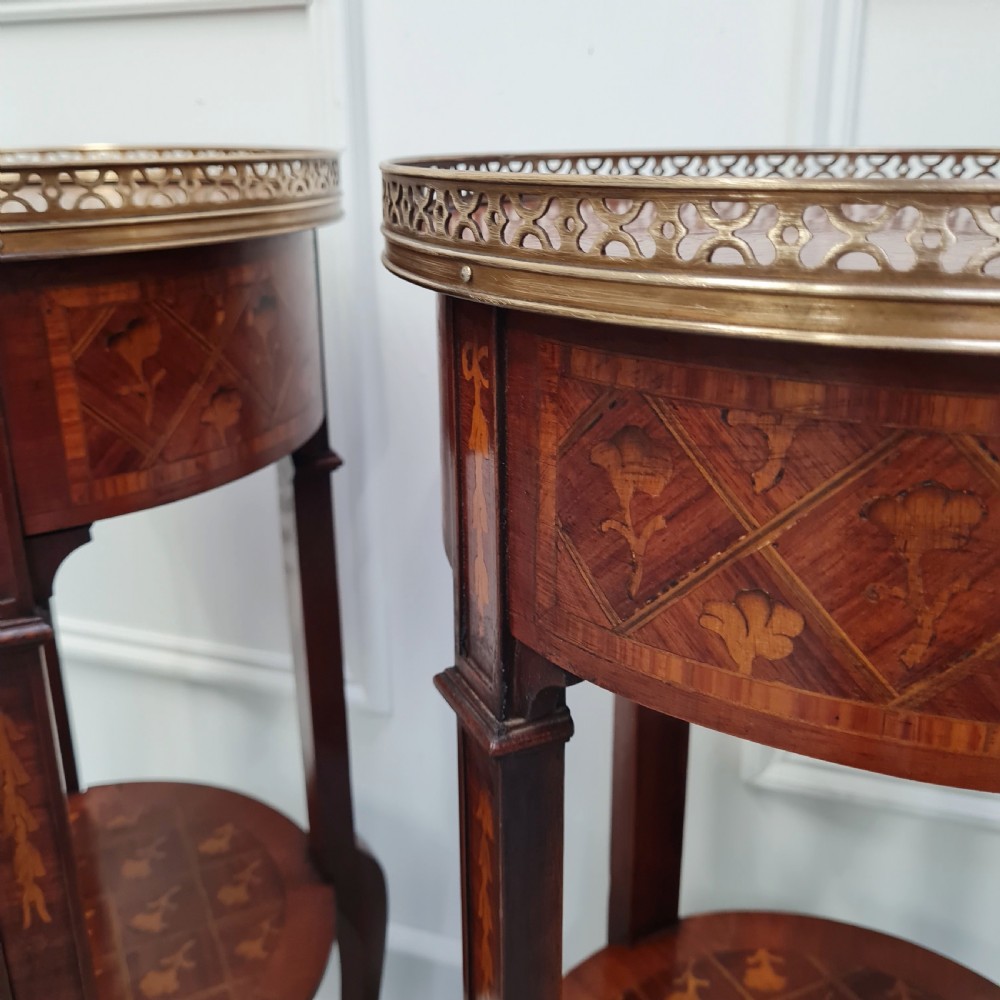 Sweet Pair of Antique French Bedsides C1920 View VI