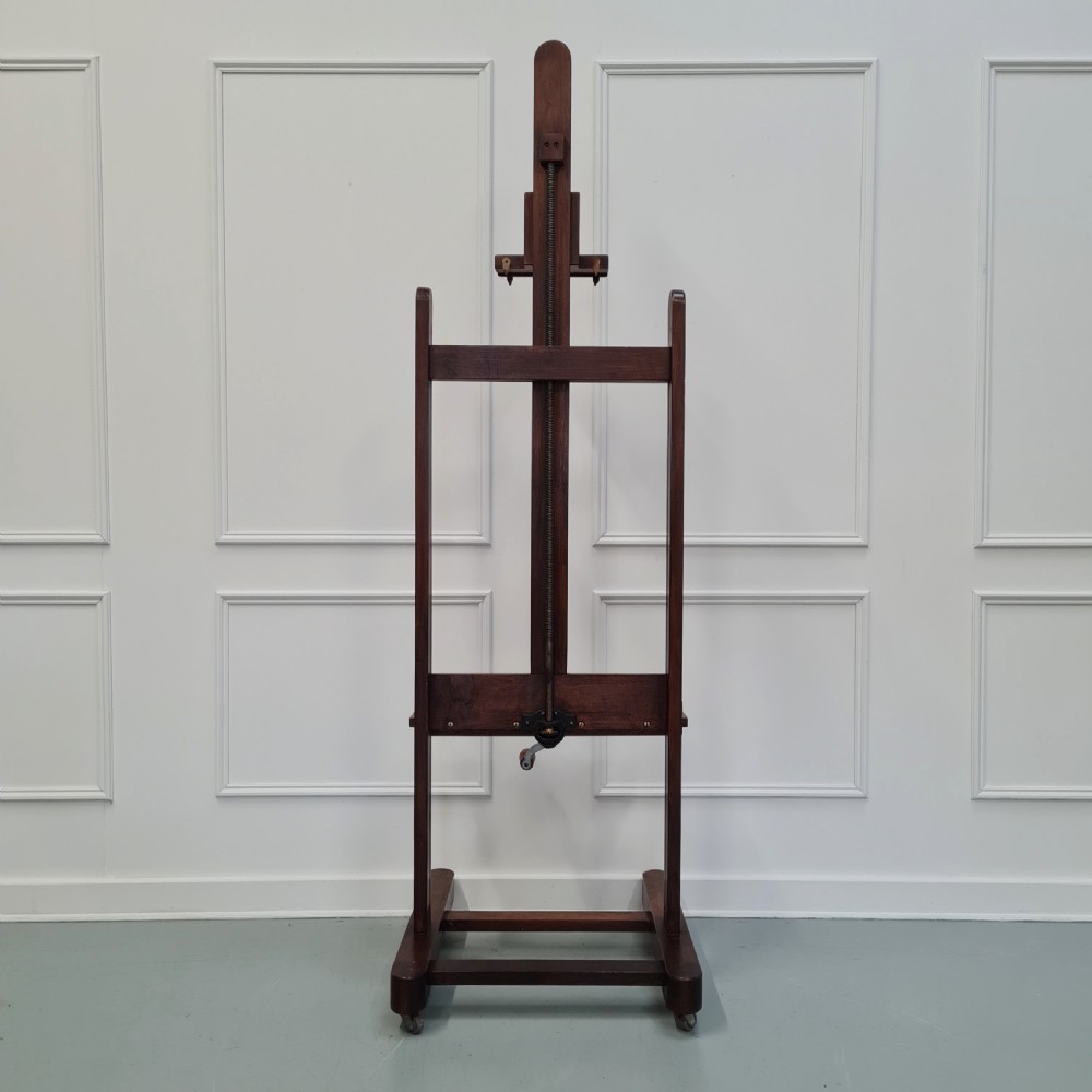 Fantastic French Oak Easel with winder c1900