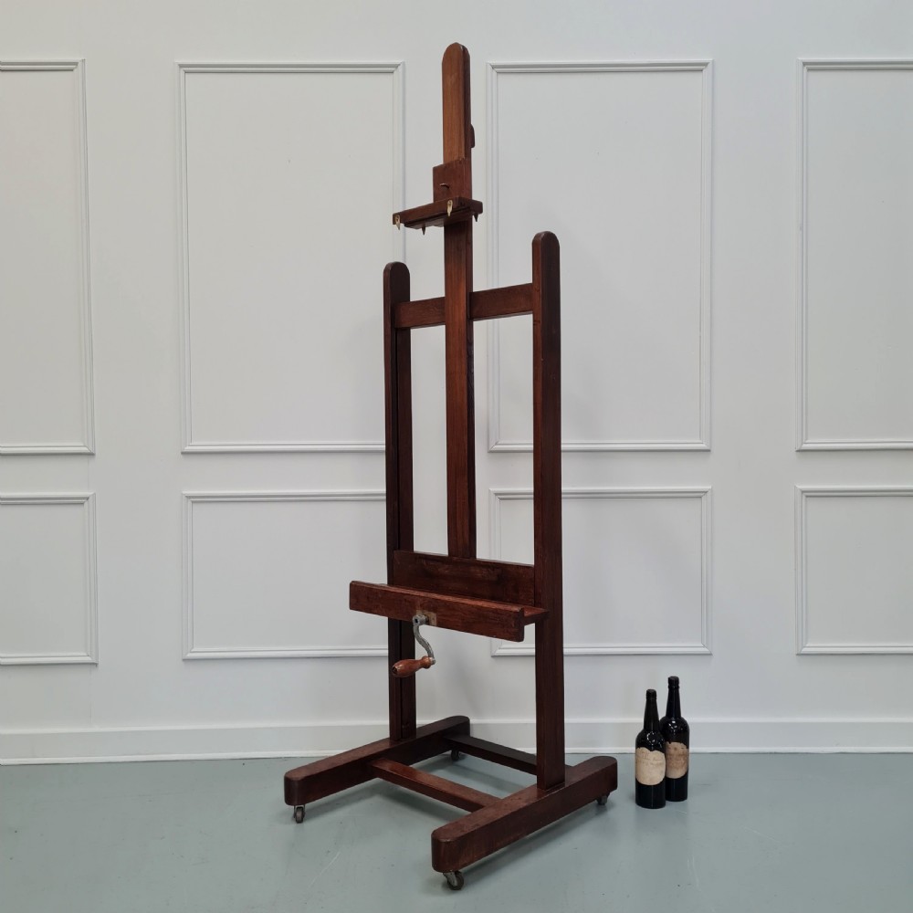 Fantastic French Oak Easel with winder c1900 View II
