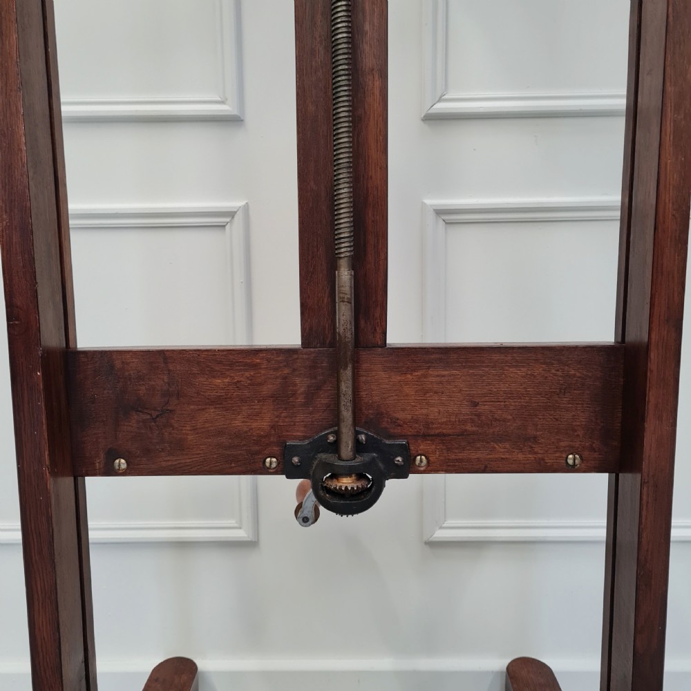 Fantastic French Oak Easel with winder c1900 View III