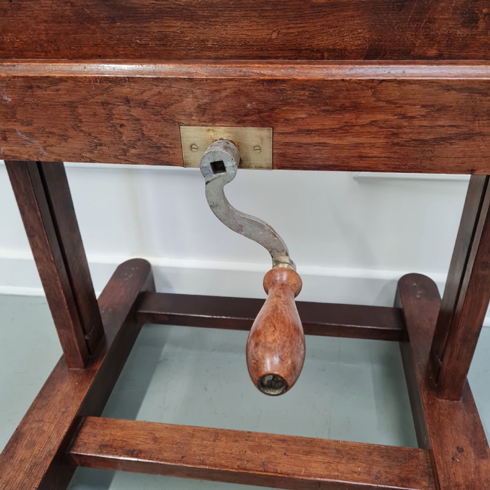 Fantastic French Oak Easel with winder c1900 View IX