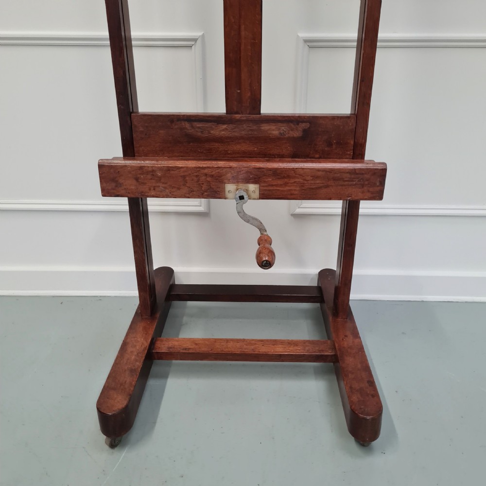 Fantastic French Oak Easel with winder c1900 View X