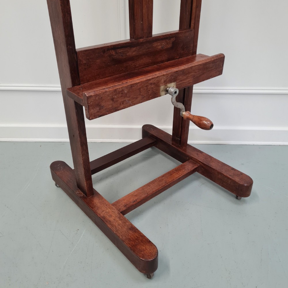 Fantastic French Oak Easel with winder c1900 View XIII