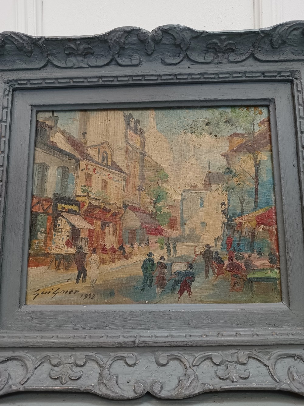 Antique Oil Painting of Montmartre Paris View II
