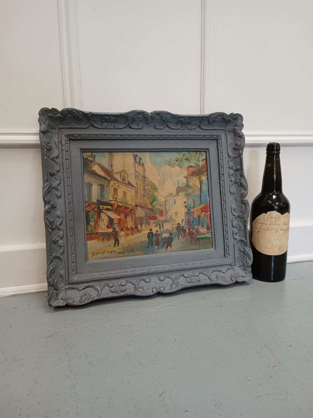 Antique Oil Painting of Montmartre Paris View V