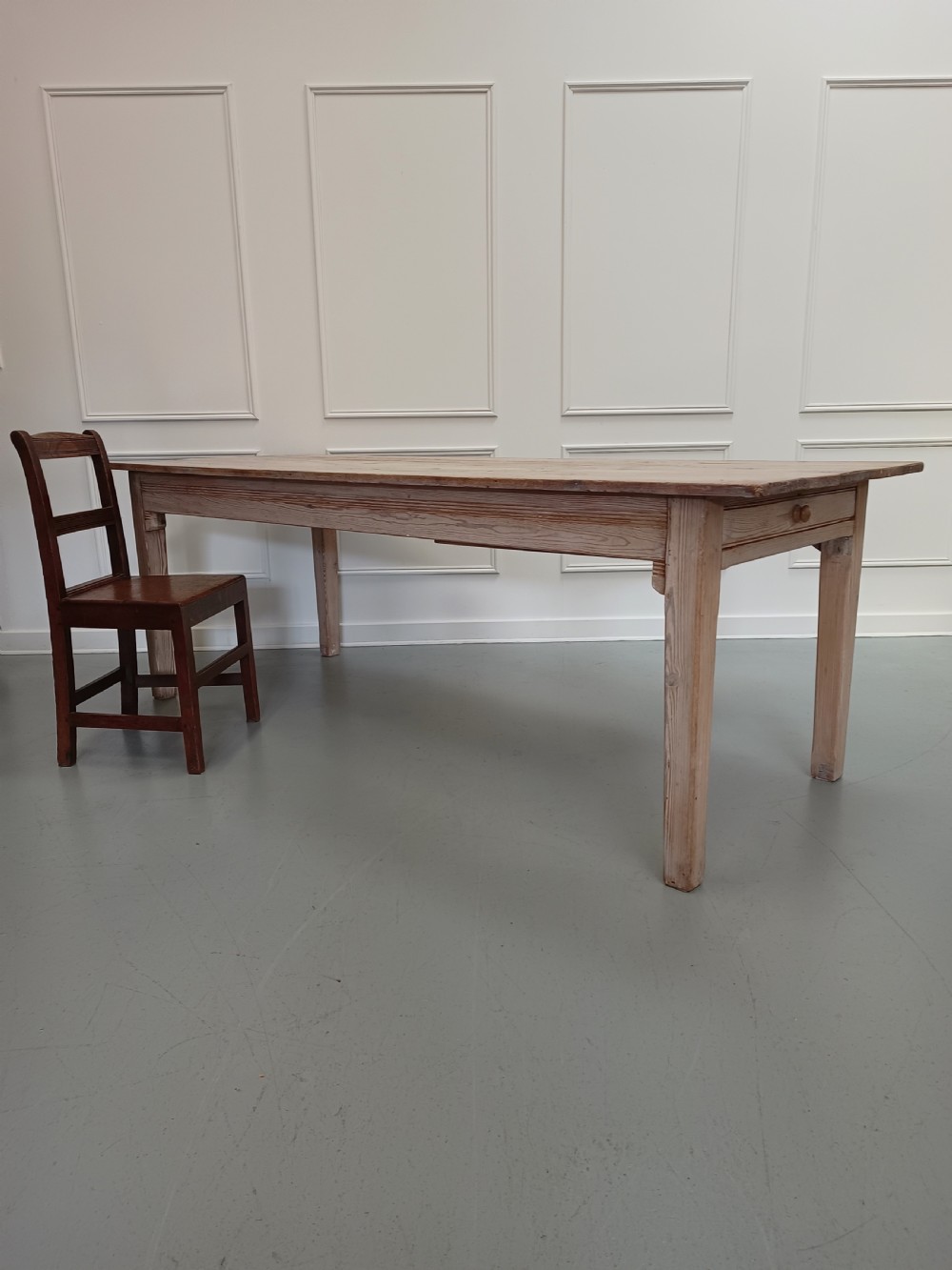 Enormous Antique Farmhouse Pine Table View IV