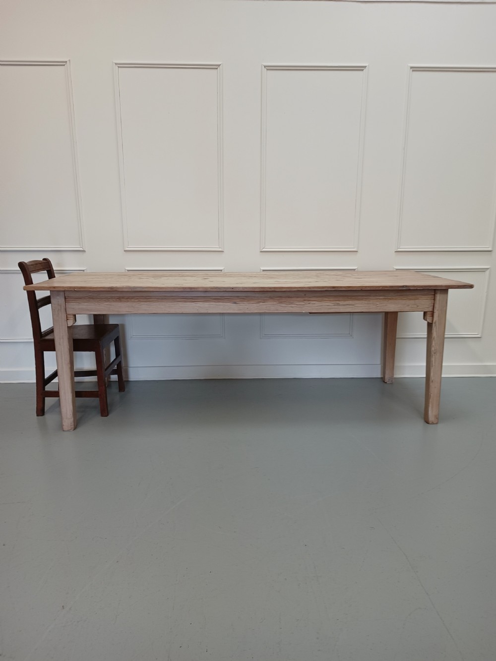Enormous Antique Farmhouse Pine Table View VIII