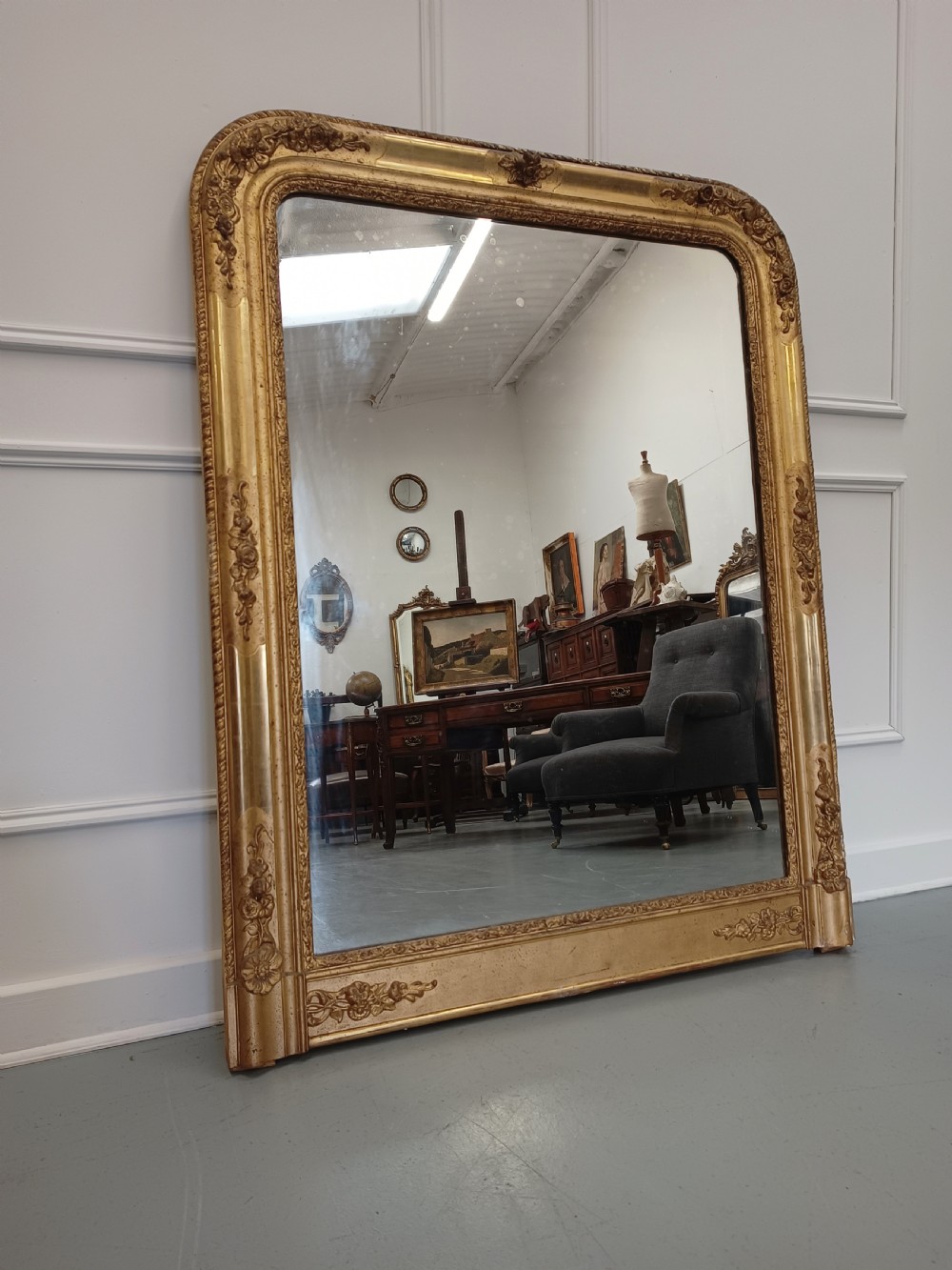 French Gilded Antique Mirror C1840