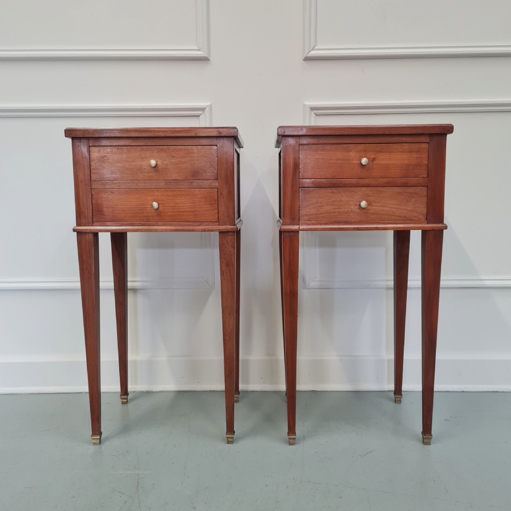 Pair of Antique French Bedside Tables c1930 View III