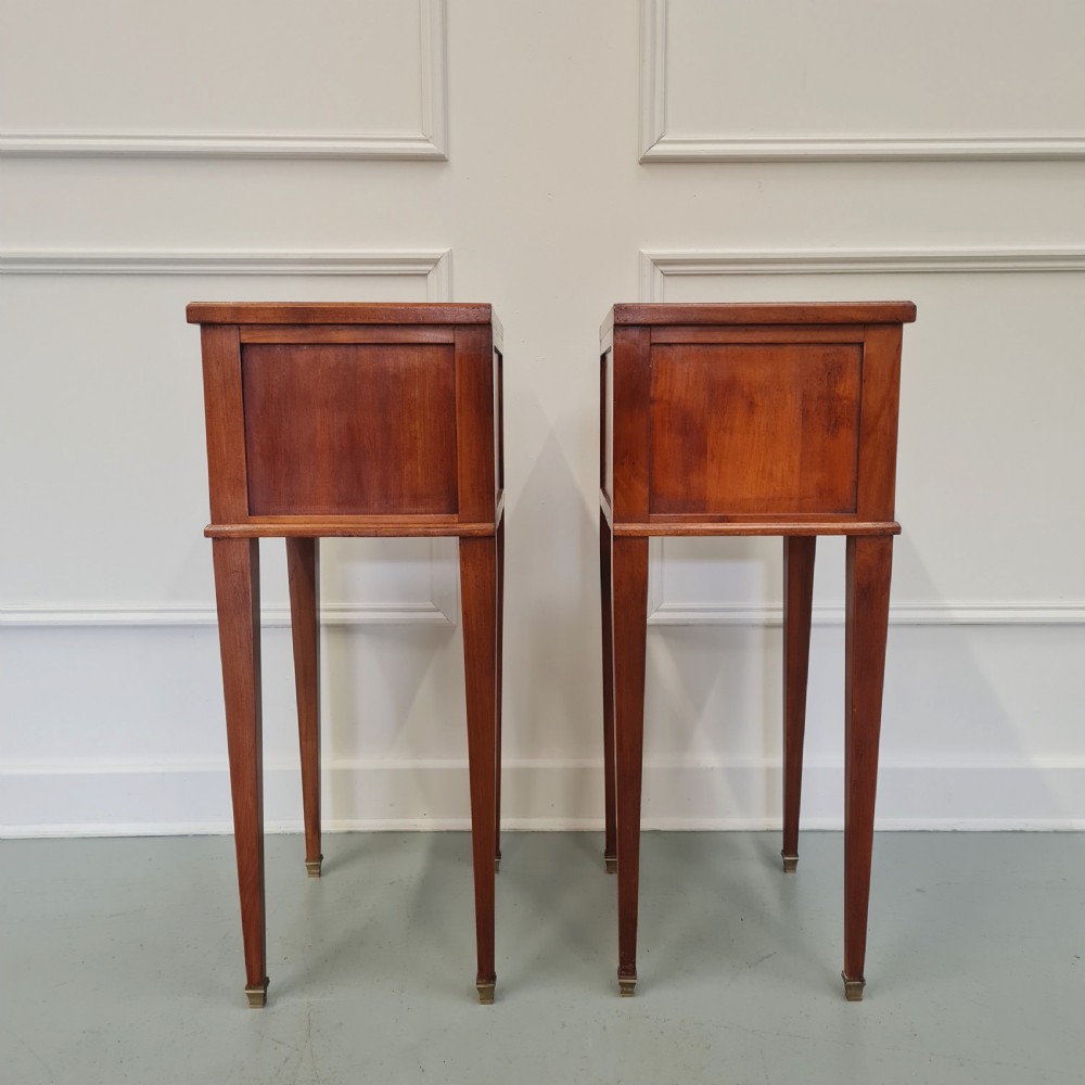 Pair of Antique French Bedside Tables c1930 View IV