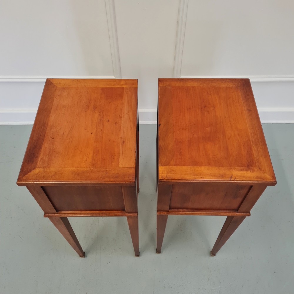 Pair of Antique French Bedside Tables c1930 View V