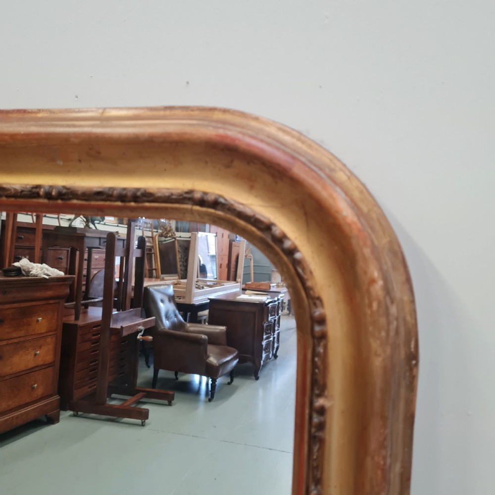 Large Overmantle Antique Gilded Mirror c1880 View III
