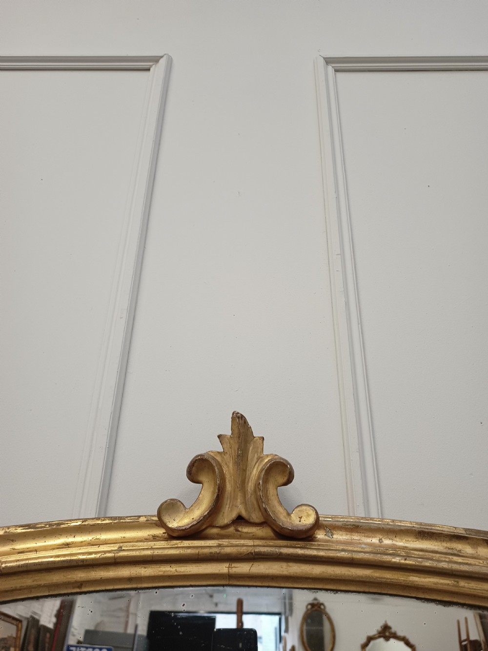 Antique late 19th Century Gilt Overmantle Wall Mirror View IV