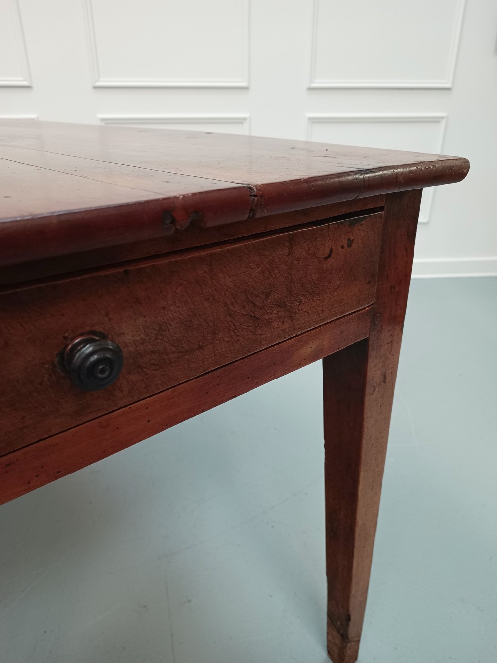 Huge Antique French Cherry wood Farmhouse Table c1840 View III
