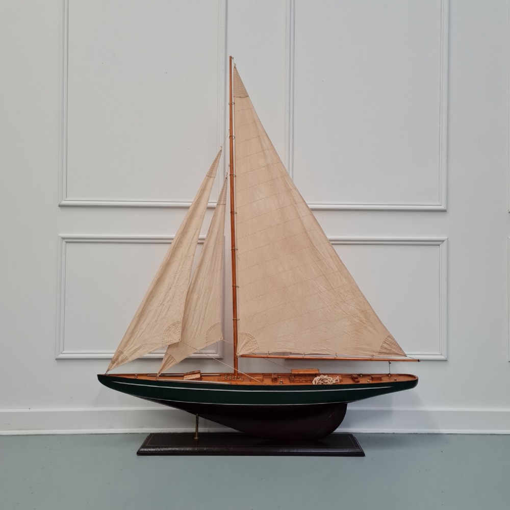 Vintage Large Wooden Pond Yacht c1950
