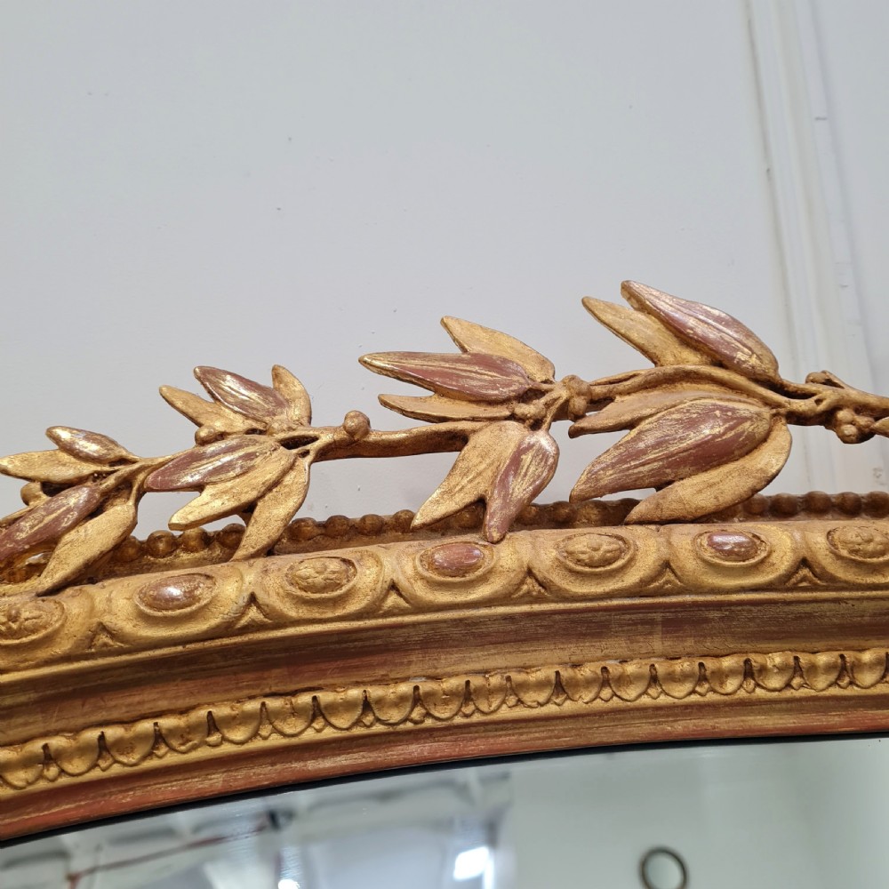 Large Antique Gilded English Overmantle Mirror c1850 View VII