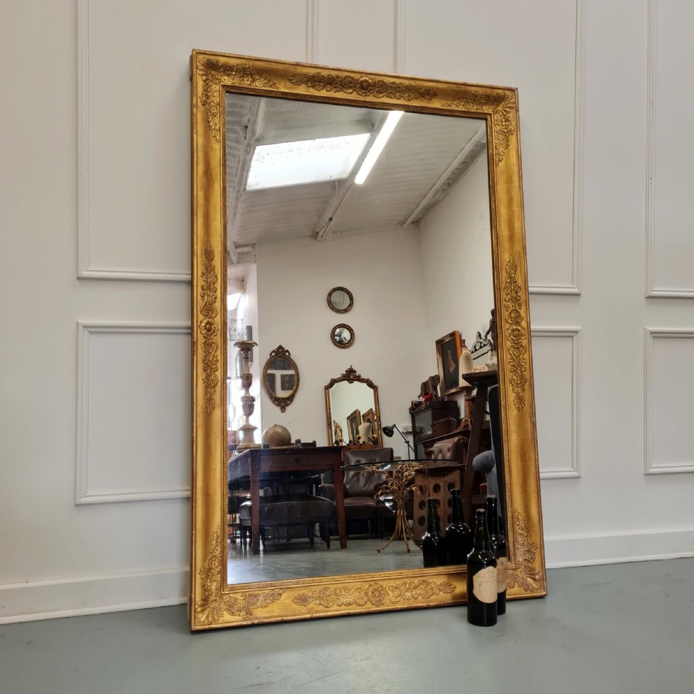 Large Antique French Empire Mirror c1830 View VIII