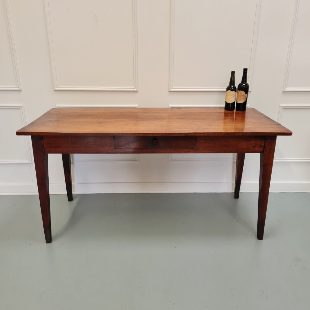 Antique French Cherry wood Farmhouse Table c1840 View II
