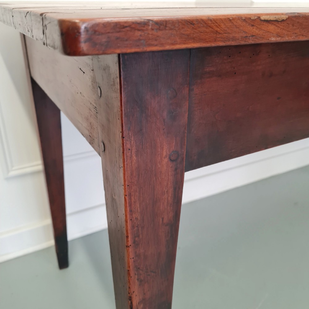 Antique French Cherry wood Farmhouse Table c1840 View III