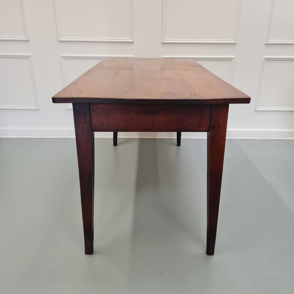 Antique French Cherry wood Farmhouse Table c1840 View V