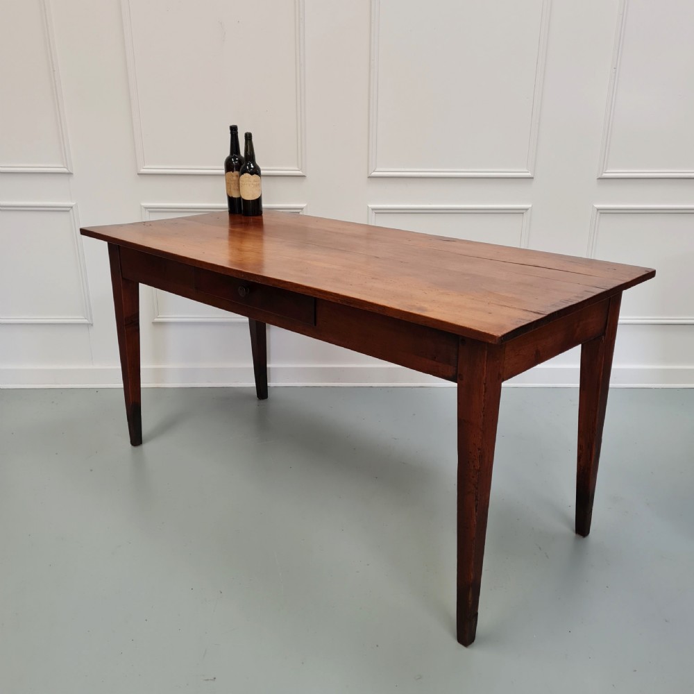 Antique French Cherry wood Farmhouse Table c1840 View VIII