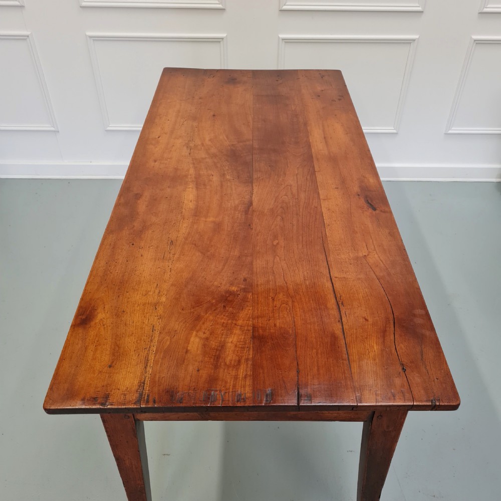 Antique French Cherry wood Farmhouse Table c1840 View IX