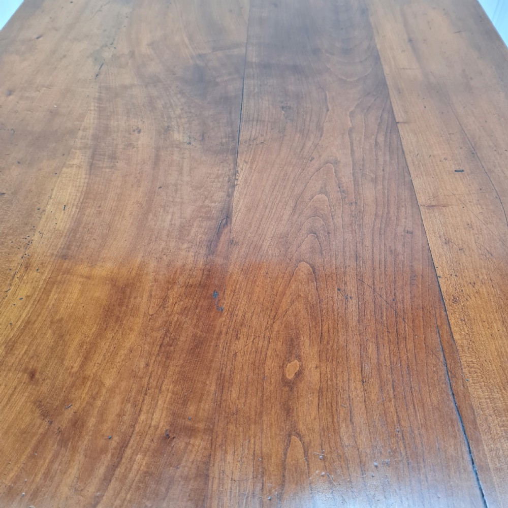 Antique French Cherry wood Farmhouse Table c1840 View X