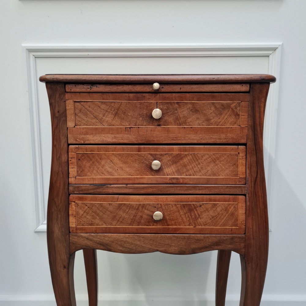 Pair of French Walnut Bedside Tables c1920 View VIII