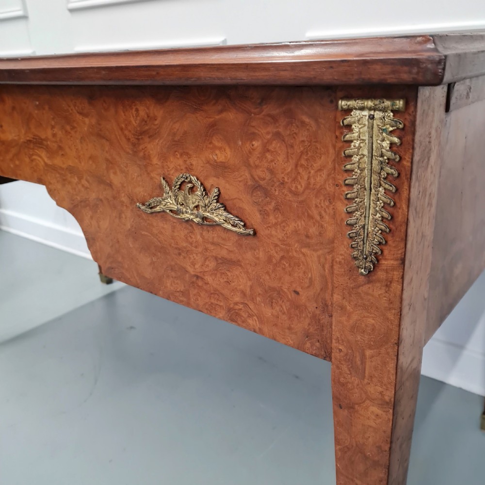 Antique Burr Walnut Desk c1900 View II