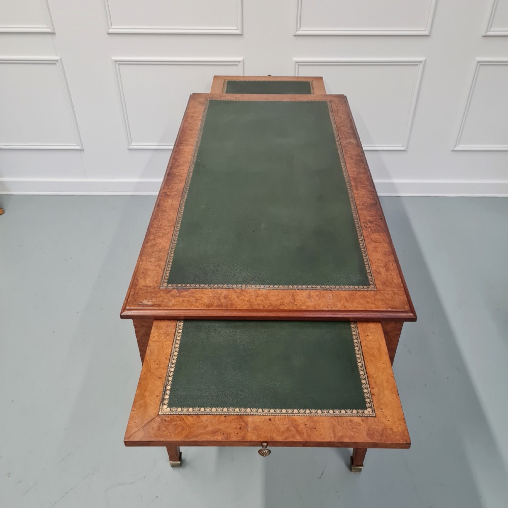 Antique Burr Walnut Desk c1900 View IV