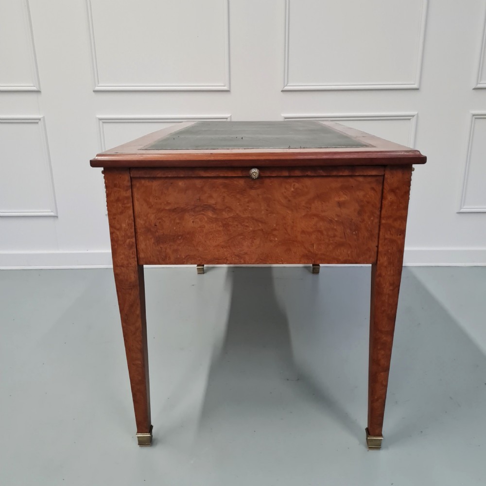 Antique Burr Walnut Desk c1900 View VI